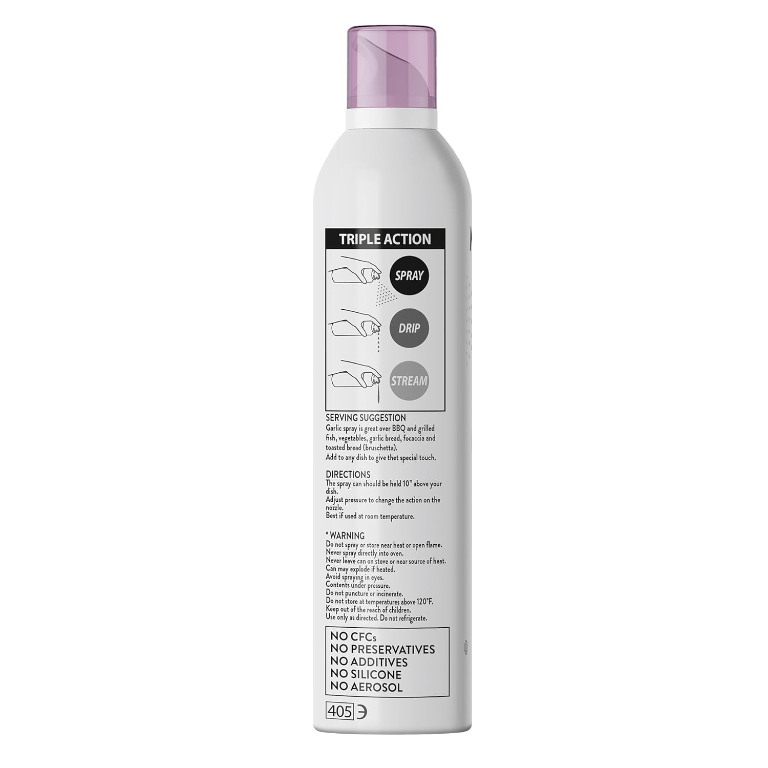 Mantova Garlic Flavored Extra Virgin Olive Oil Spray, 8 Fl Oz - Image 3