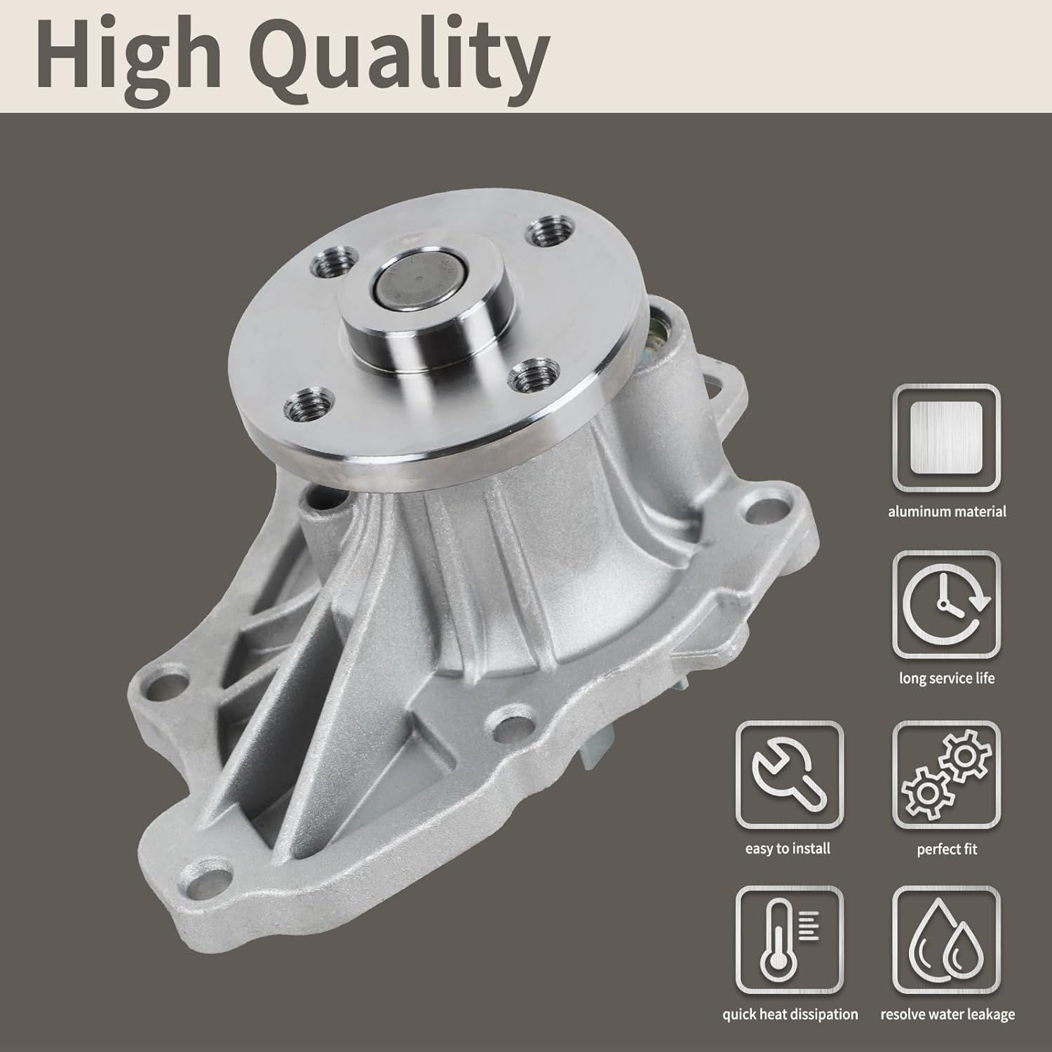 AW9414 Engine Water Pump Kit Fit for Toyota Corolla Camry Highlander Matrix RAV4 Solara, Lexus HS250H, Scion tC, Pontiac Vibe 2.0L 2.4L L4 Engine - Image 5