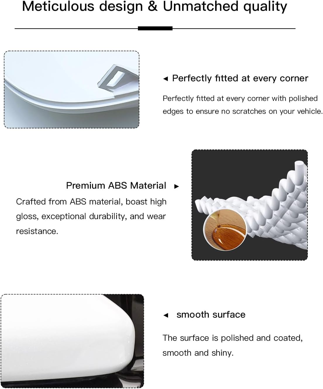 Left Driver Side Mirror Cover Cap Compatible with VW Beetle 2012-2019, Jetta MK6 2011-2018 White,Only Suitable For US Model - Image 4