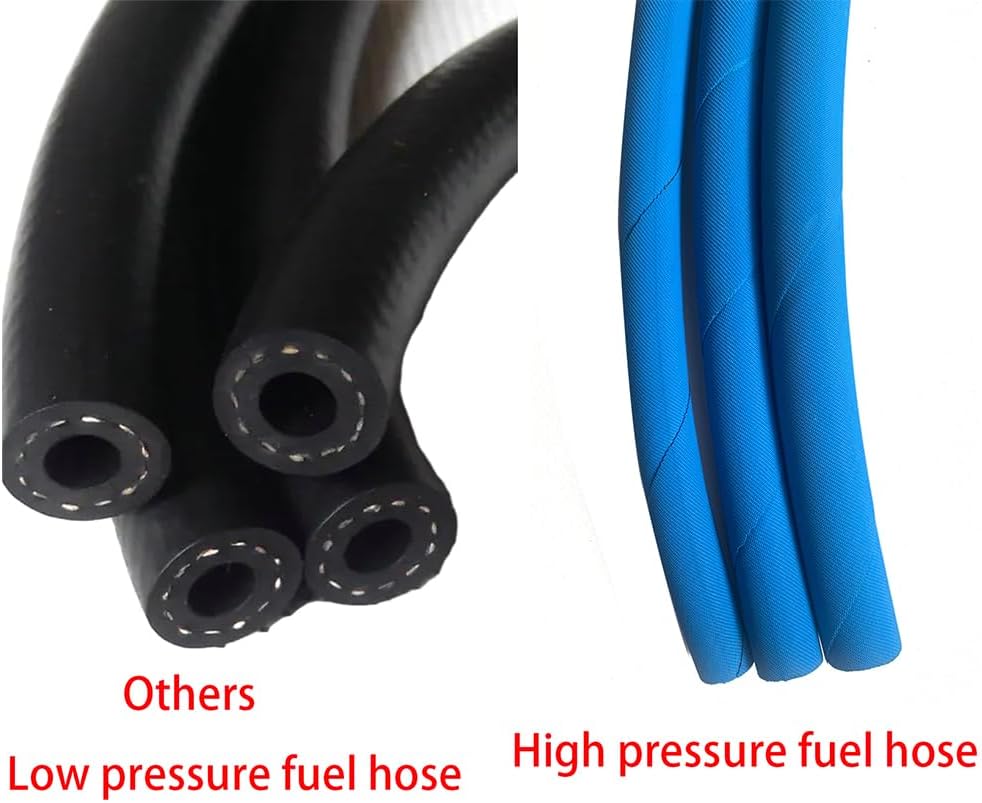 Fuel Line Hose 5/16" inch,5AN High Pressure Hose 2.8Mpa 400PSI 8mm 5FT for Fuel Systems Engines Tube Hose Blue Multiple Size Options (Attached Hose Clamp) - Image 3
