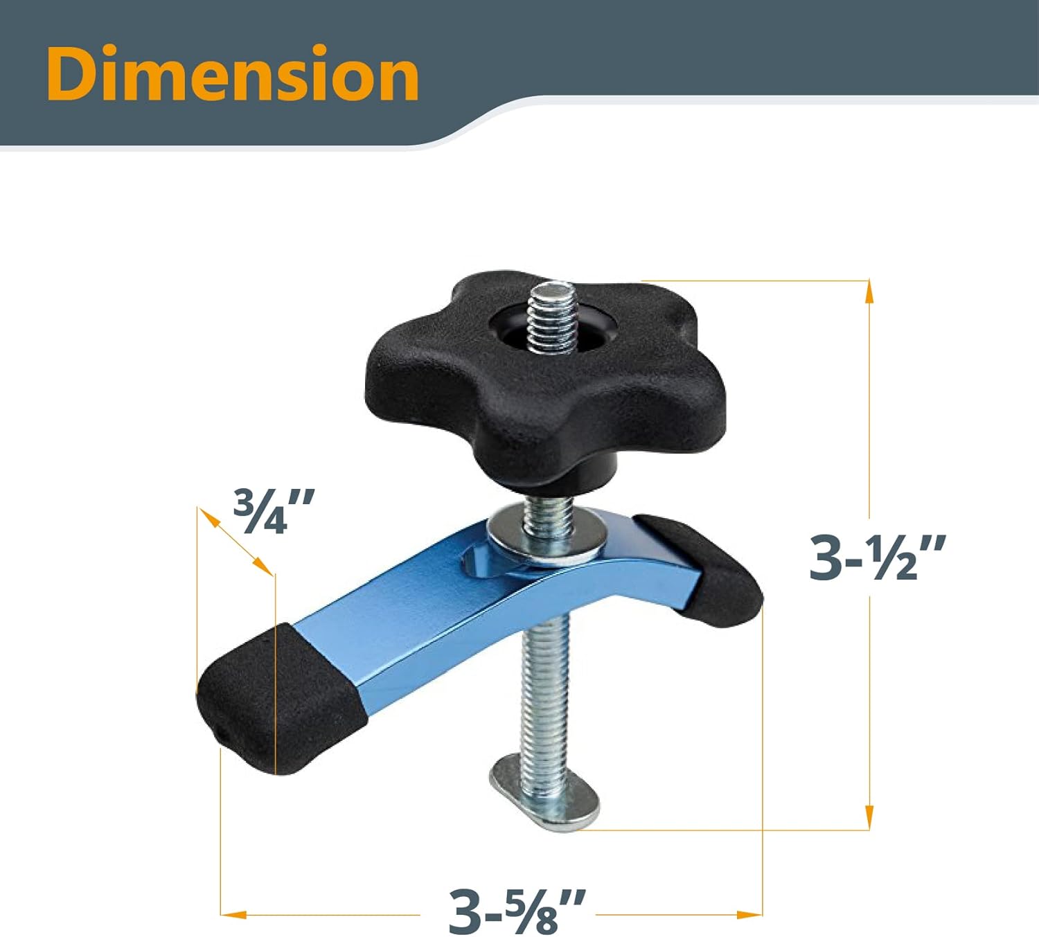 POWERTEC 71082 T-Track Mini Hold-Down Clamp, 3-5/8" L x 3/4" W - Image 7