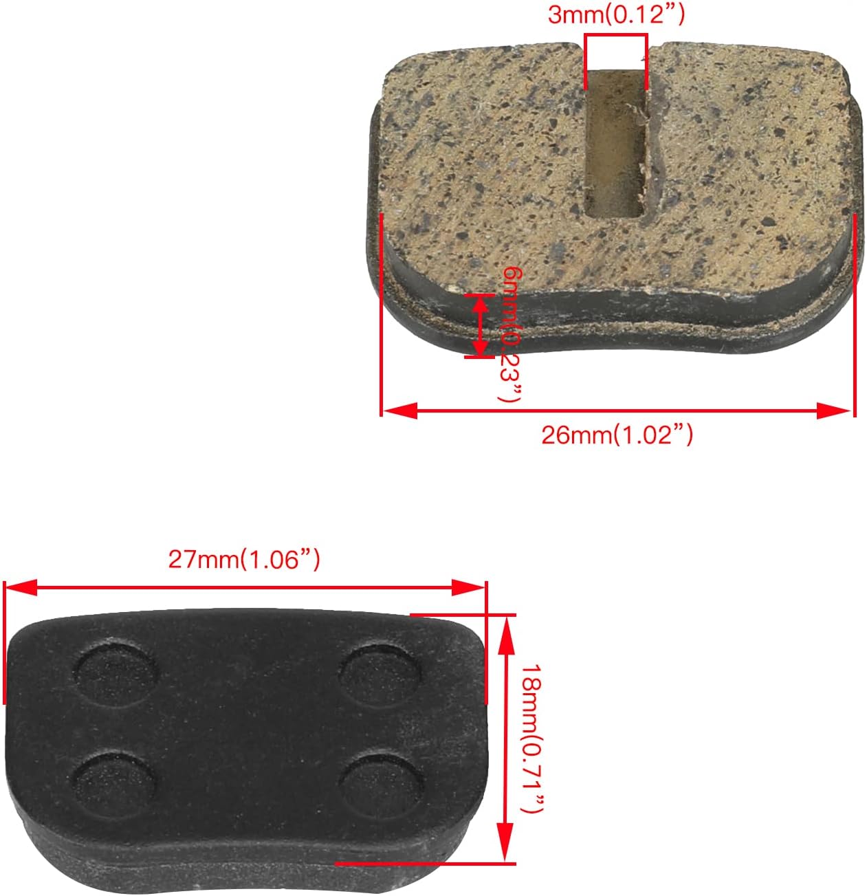 YOXUFA Mini Bike Disc Brake Pads for 79cc 97cc 100cc 105cc Coleman CT100U CC100X Baja Doodle Bug DB30 Motovox MBX10 Monster Moto MMB80 MMB105 49cc 50cc SYX Moto Mototec Pocket Dirt Bike ATV Parts - Image 5