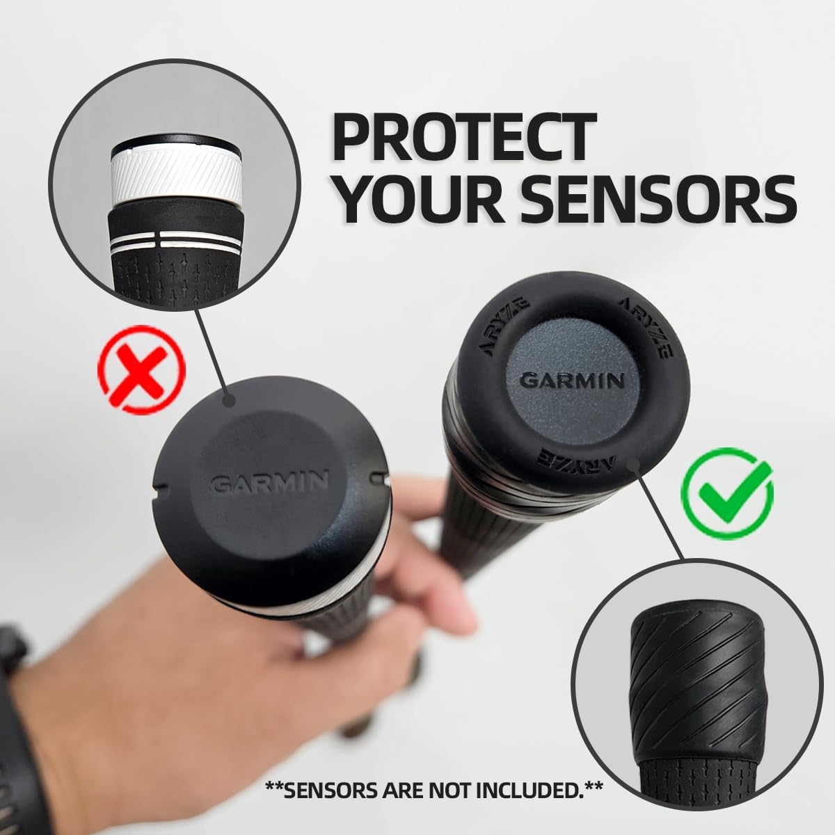 ARYZE Golf Club Sensor Covers – Durable Protection, Compatible with Garmin Approach CT10, Arccos Smart Sensors, Golf Pad Tag, and Other GPS Club Tracking Sensors - Image 3