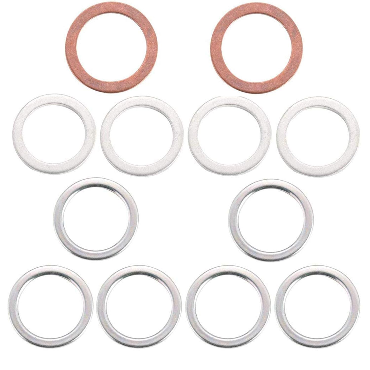 Seapple 12157-10010 90430-24003 90430-18008 Differential and Transmission/Transfer Case Drain Plug Crush Washers Gaskets Compatible with Toyota 4runner Tacoma Tundra FJ Cruiser Land Cruiser - Image 2
