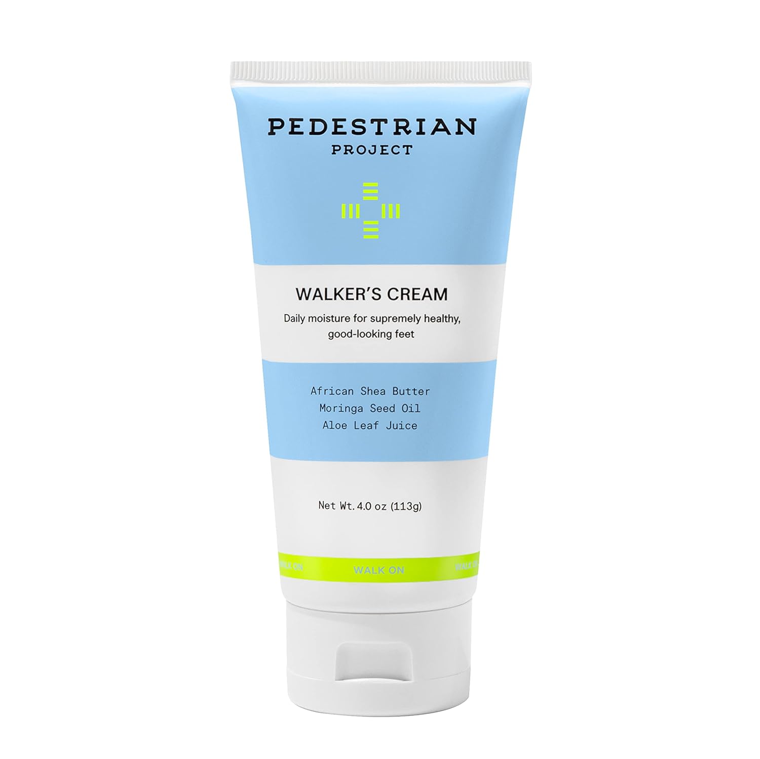 Pedestrian Project Walker’s Foot Cream for Calluses and Dry Feet - Hydrates, Softens & Smooths with Shea Butter, Moringa Seed Oil & Aloe - Vegan, Cruelty-Free Foot Care, 4 oz