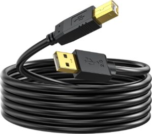 Printer Cable 20 Foot – USB A...