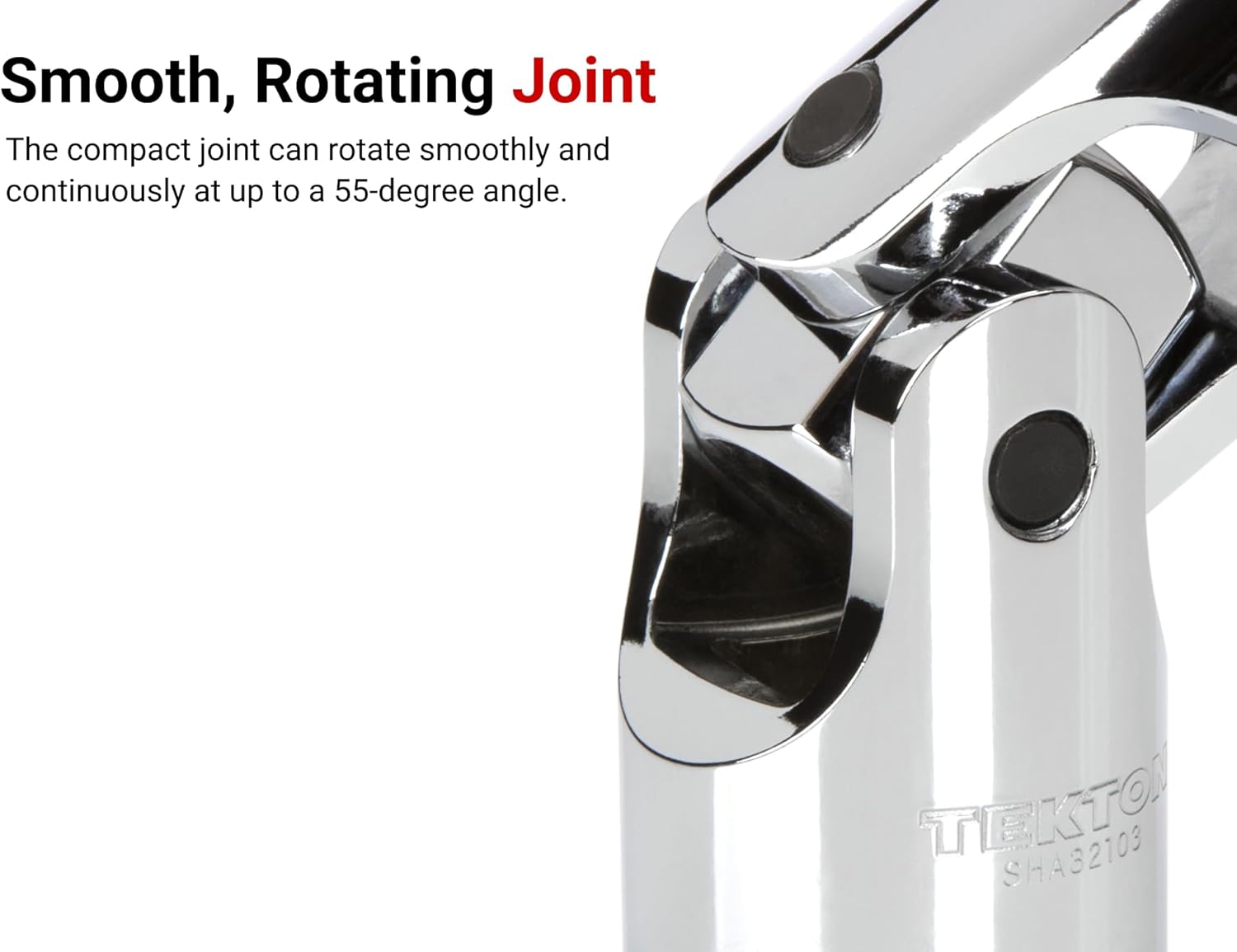 TEKTON 1/4 Inch Drive x 10 mm Shallow 6-Point Universal Joint Socket | SHD08110 - Image 3