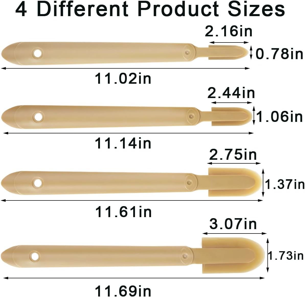 8 PCS Rubber Caulking Spatulas Tool,Rubber Caulk Silicone Sealant Finishing Tool,Spreader Applicator Caulking Finishing Tool Rubber for Floors, Tiles, Walls, Bathrooms, Kitchens 4 Size - Image 5