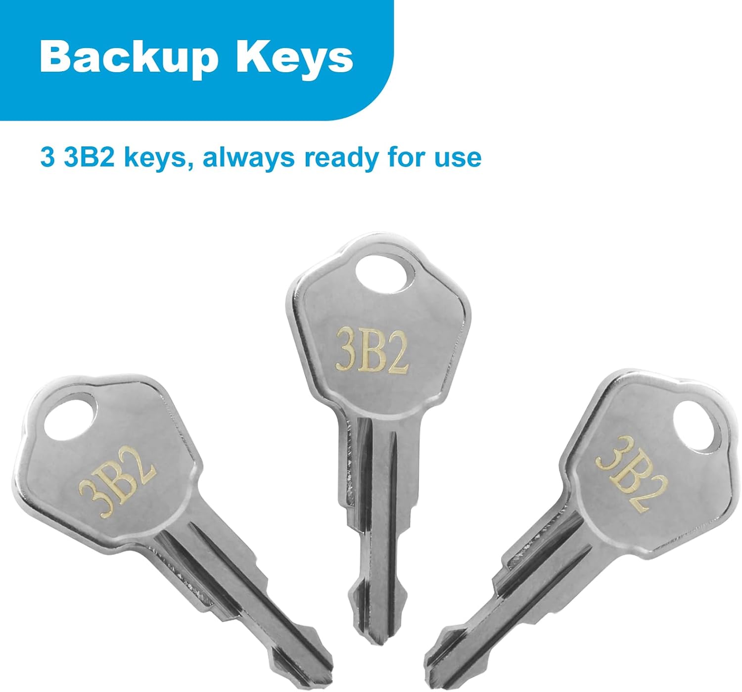 Sentry Safe Replacement Keys Model 1100-Codes 3B2 for Sentry Safe Key (Key 3B2)(3 Pcs) - Image 4