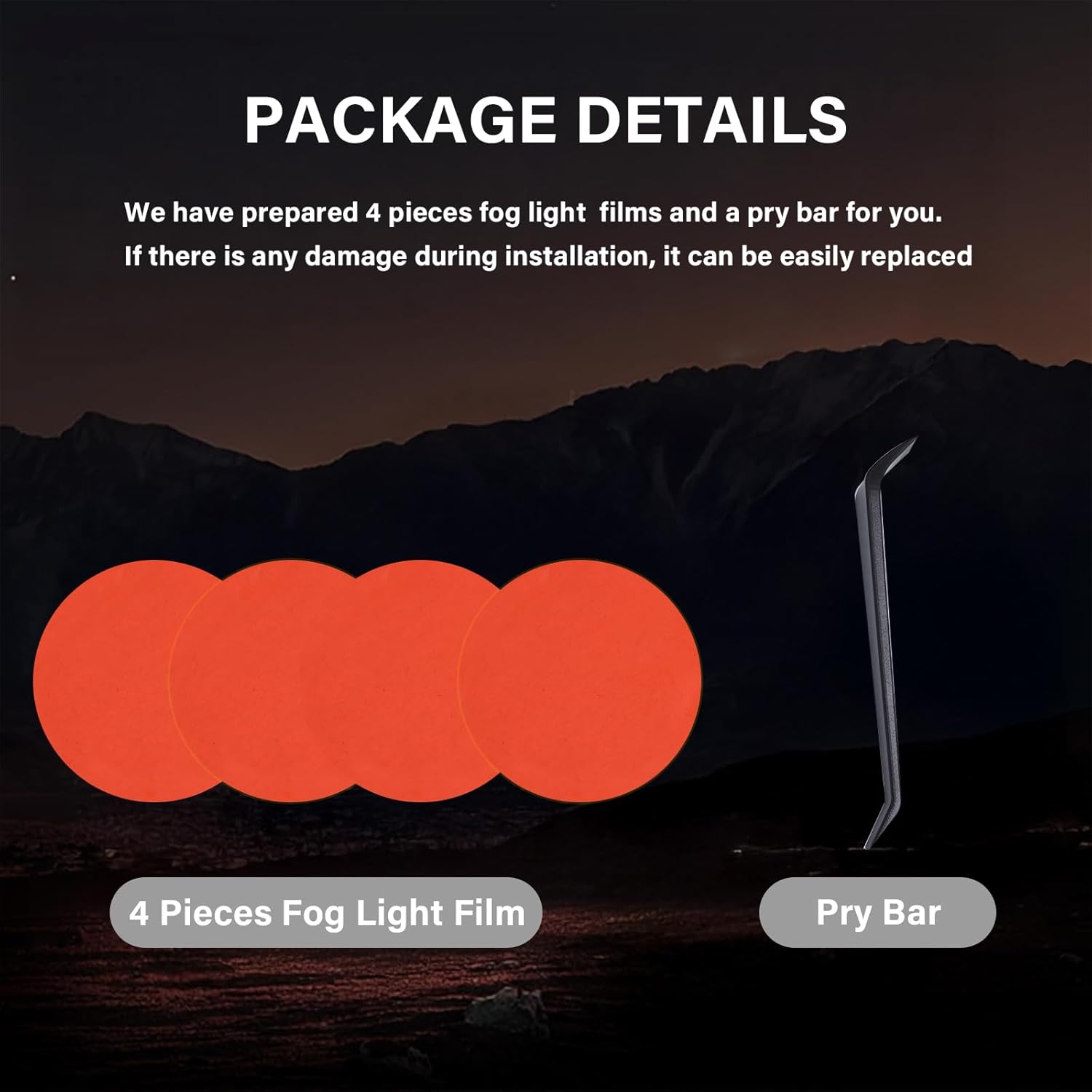 Car Front Fog Light Color-changing Film for 2014-2024 Toyota 4Runner Accessories TPU Tint Film Color Sticker - Amber (4 PCS) - Image 10
