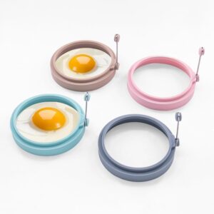 4-Pack Nordic Silicone Egg Rings, N...