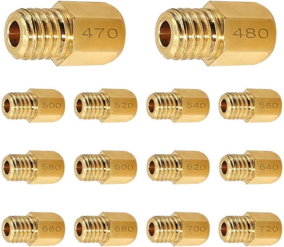 Strongthium Main Jet Kit for Mikuni VM TM Carburetors Large Hex VM4/042 470# ~ 720#