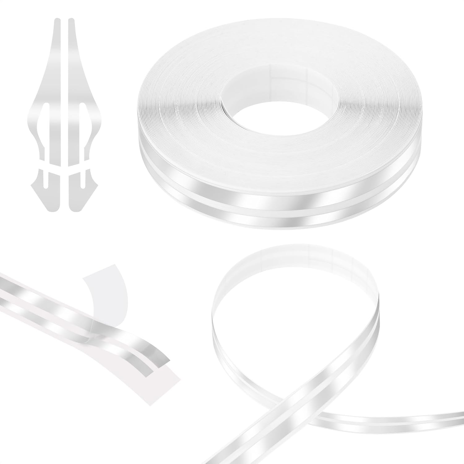 2 Rolls 32Ft Car Pinstripe Tape, Automotive Pinstriping Tape Stickers Vinyl DIY Stripes Pinstripe Emblems Trim Decals for Car, SUVs, Pickups, Motorcycle and Boat, Racing Stripes (Silver) - Image 6