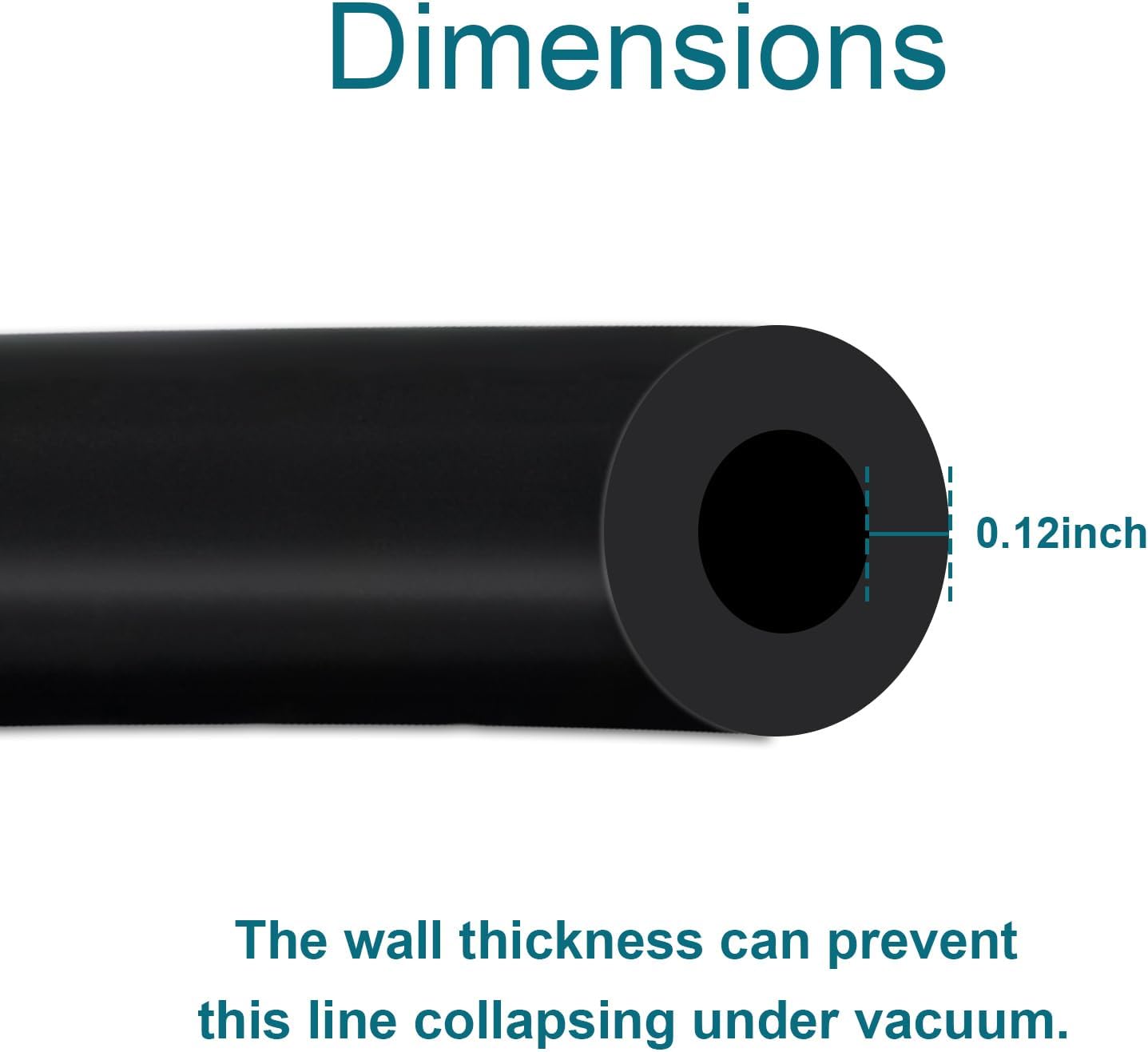 4PCS Vacuum Hose Automotive, 5 FT 1/8 5/32 1/4 3/8 Inch ID Vacuum Line, 130PSI Max Pressure Vacuum Lines Automotive, Silicone Vacuum Line - Image 3