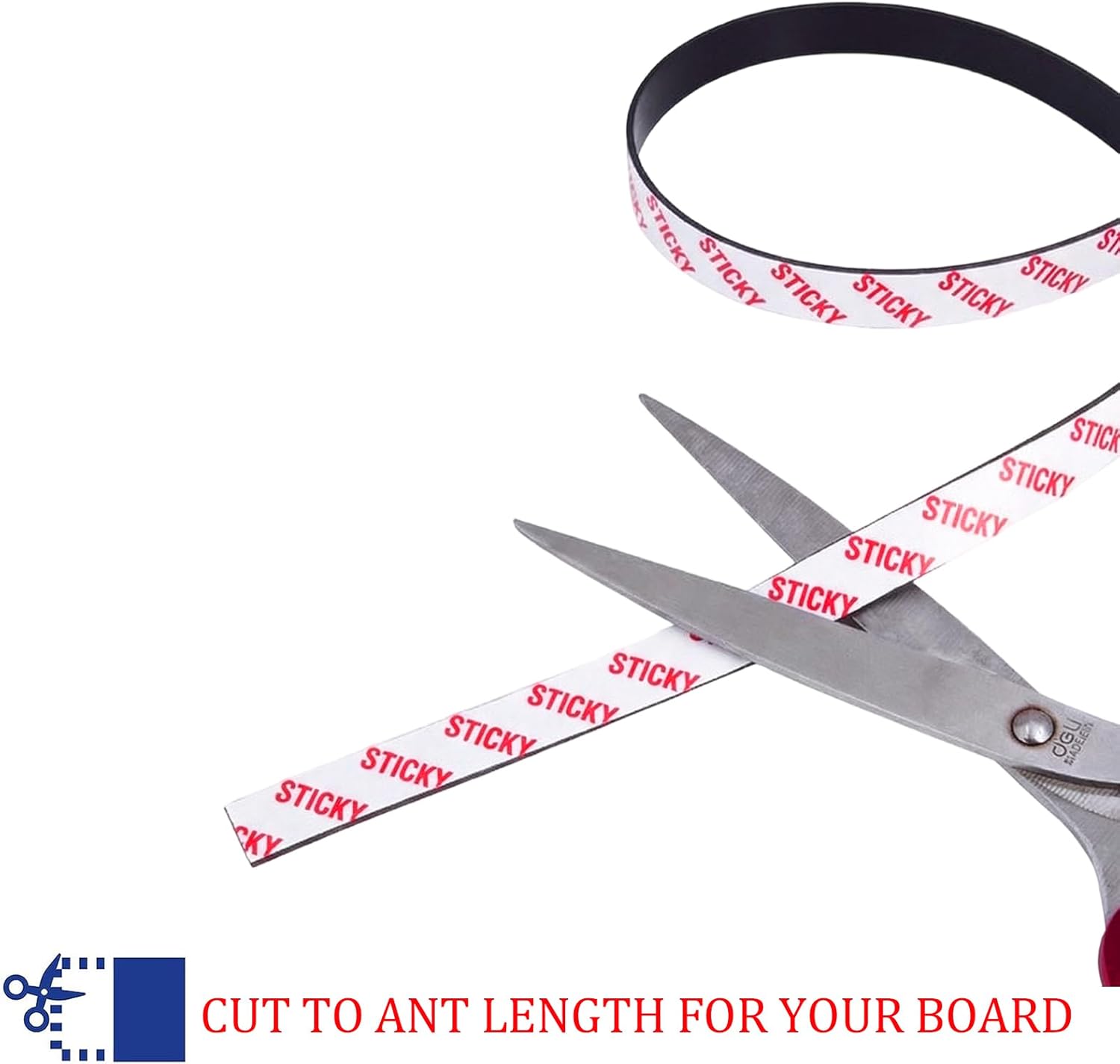 Towjug 20 Feet Magnetic Tape Roll with Self Adhesive Backing, 1/2 in Width Flexible Sticky Magnet Strips for Craft DIY Projects, Garage, Whiteboards and Fridge Organization-0.06" Thick - Image 4