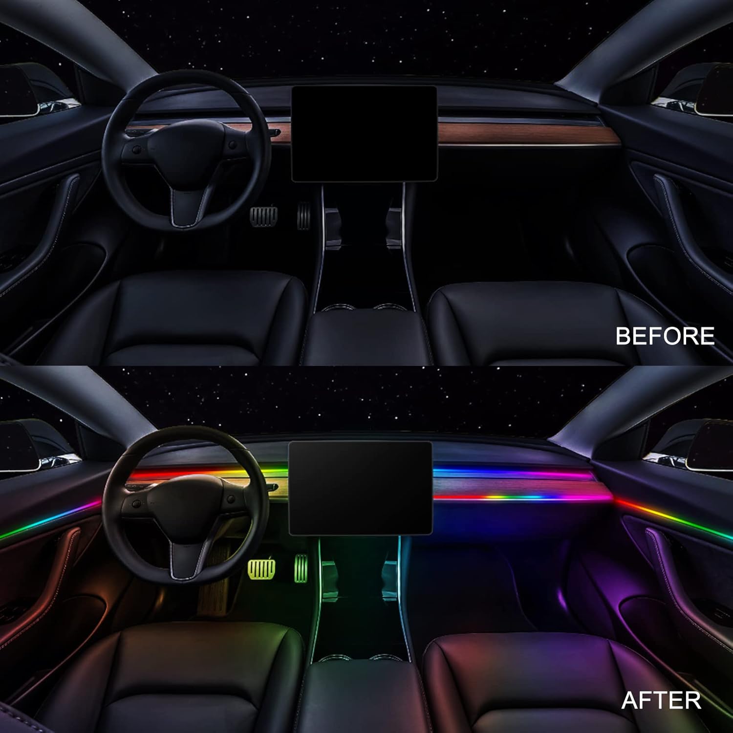Dreamcolor Acrylic Interior Car LED Strip Light 43-inch, which fit for dreamcolor Main Controller Module and Sub-Controller Module kit (not Including) of the LED LAMP APP - Image 4