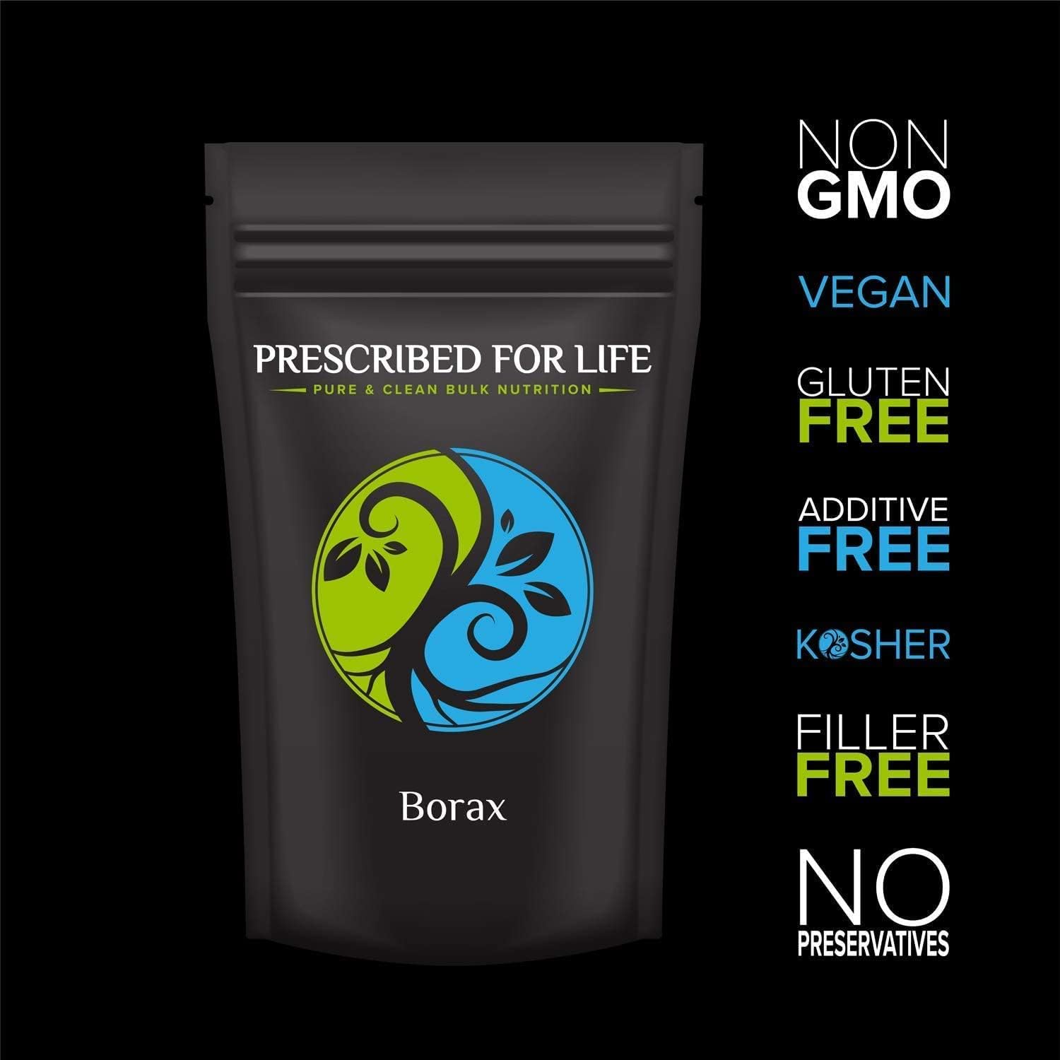 Prescribed For Life Borax Powder, Household Laundry Booster, Slime Activator & Multipurpose Cleaning Powder, All Natural Sodium Borate (1kg / 2.2lb) - Image 3