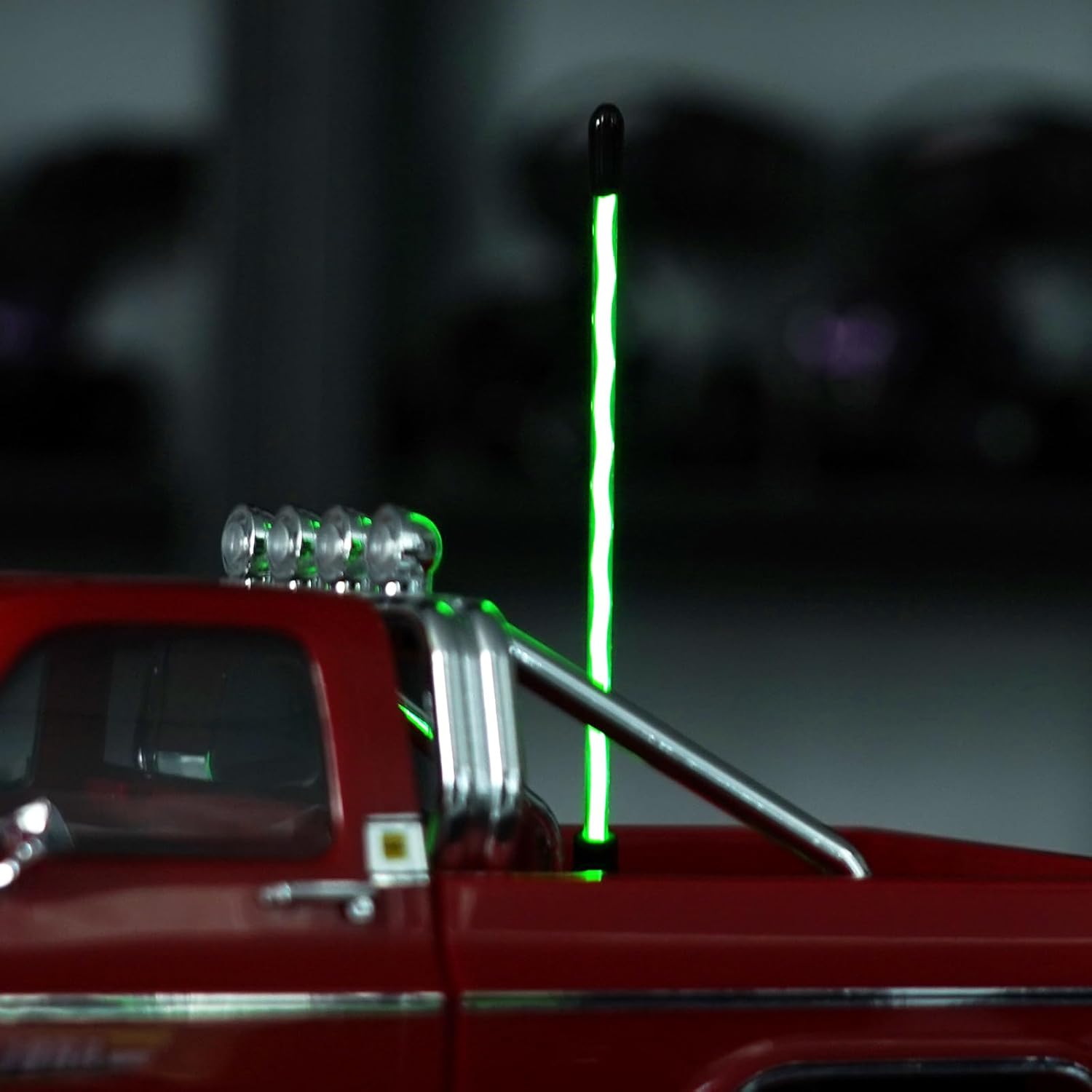 INJORA 2PCS LED Whip Light Bottom Fixed for 1/18 TRX4M 1/24 RC Crawlers Upgrade(Green) - Image 6