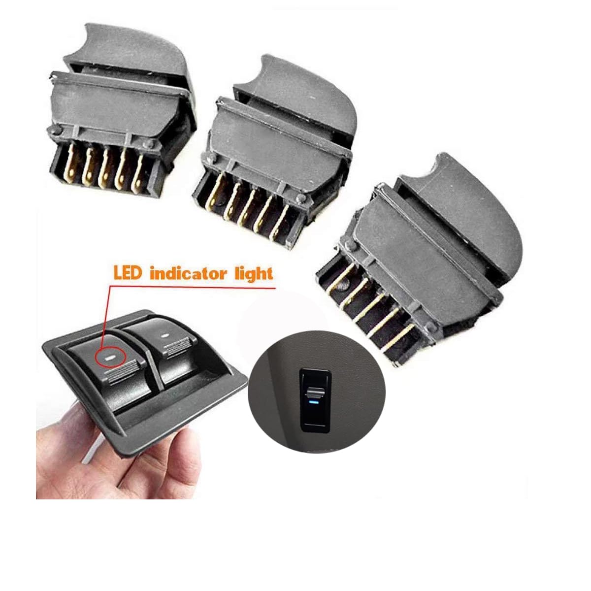 12V Universal Power Window Switch Kit, Wiring Harness kit for 2 Door Vehicles,DIY Conversion to Power Windows - Image 4