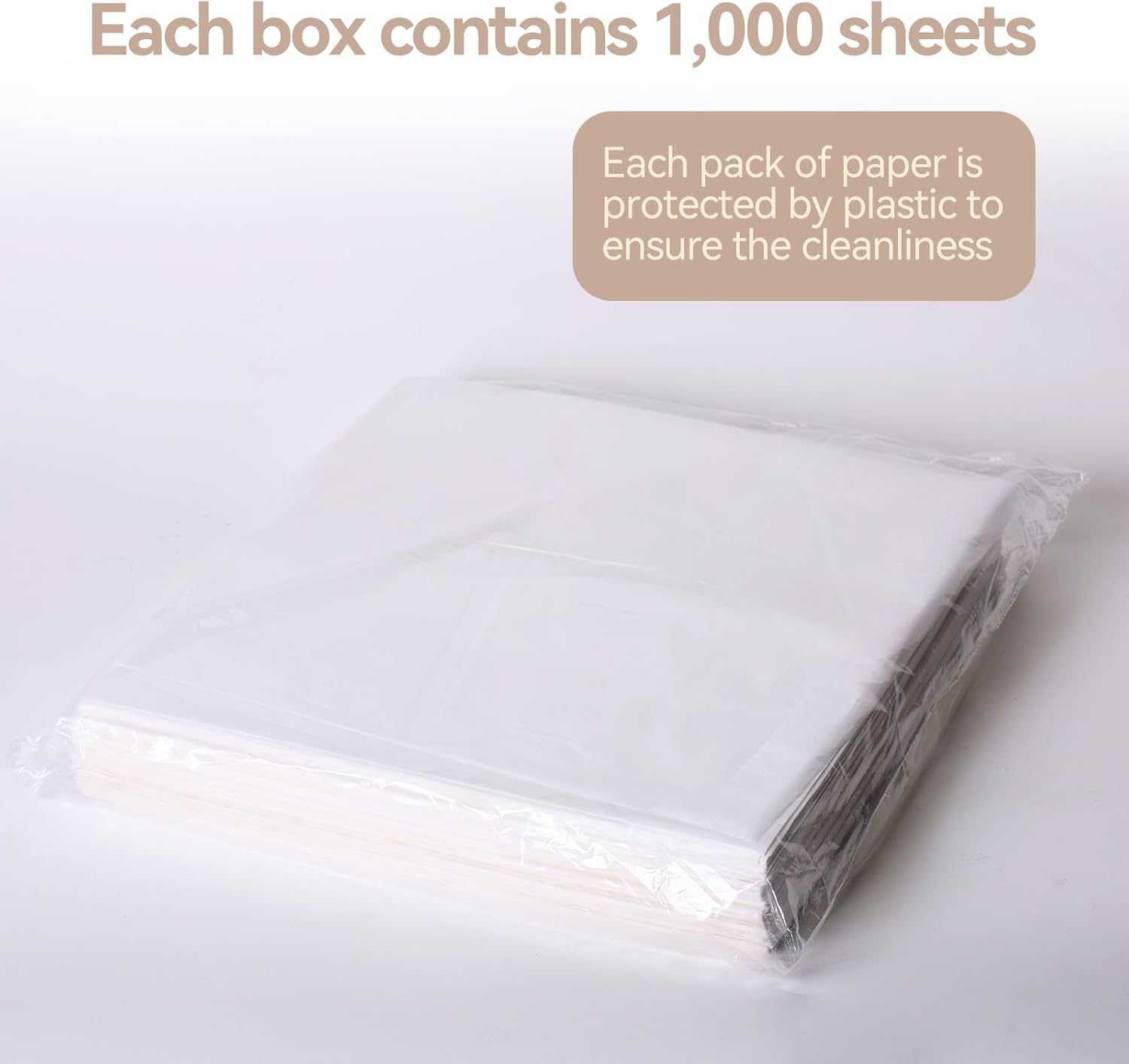 Jointown Headrest Paper Sheets with Slit, 12" x 12", Case of 1000, Disposable Tissue Squares for Chiropractic or Massage Table, White Smooth - Image 4