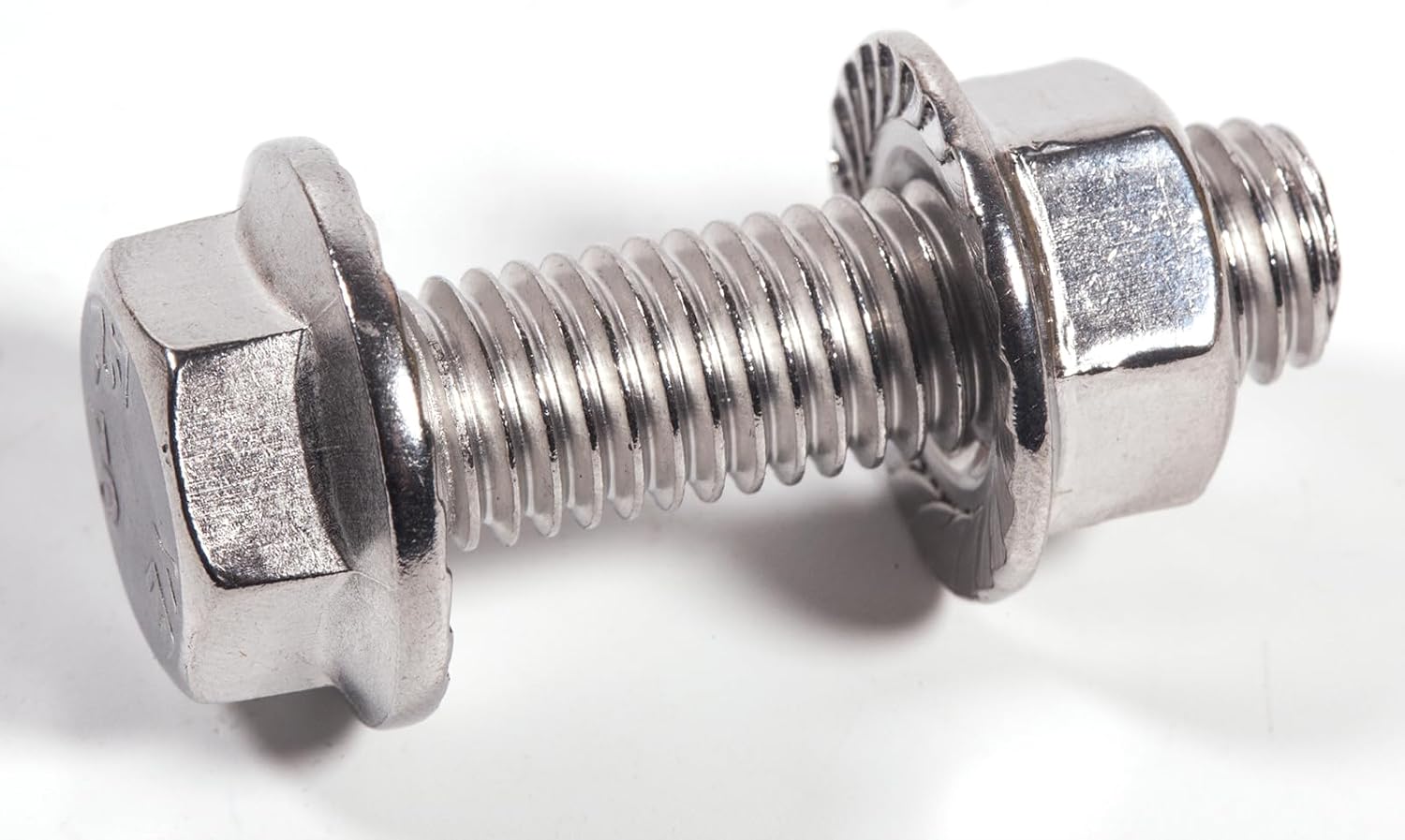 M10X1.5-35mm Stainless Steel Exhaust Bolt Flange Screws M10X1.5 Flange Bolt Exhaust Stud Exhaust Manifold Hardware Kit (Bolts&Nuts) (6 Pack) - Image 5