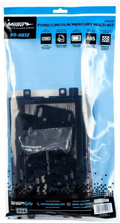 Metra 95-5812 Double DIN Installation Kit Fits Select 2004-2019 Ford Vehicles -Black - Image 4