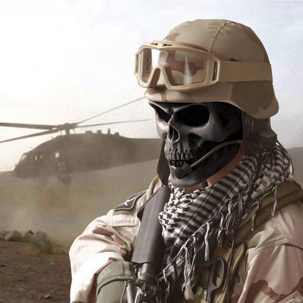 Spooky Skull Face Mask for Airsoft Paintball Motor Racing Polarized Lens - Image 6