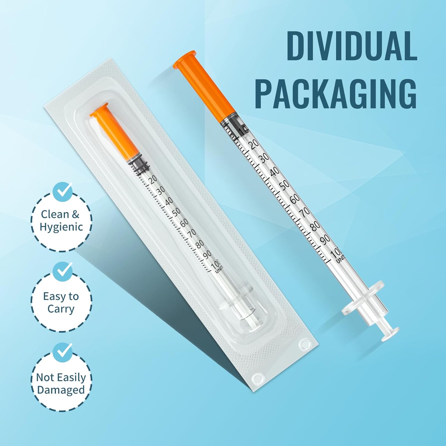 0.5ml 30G 5/16"(8mm), Individual Package, 100 Pack - Image 2