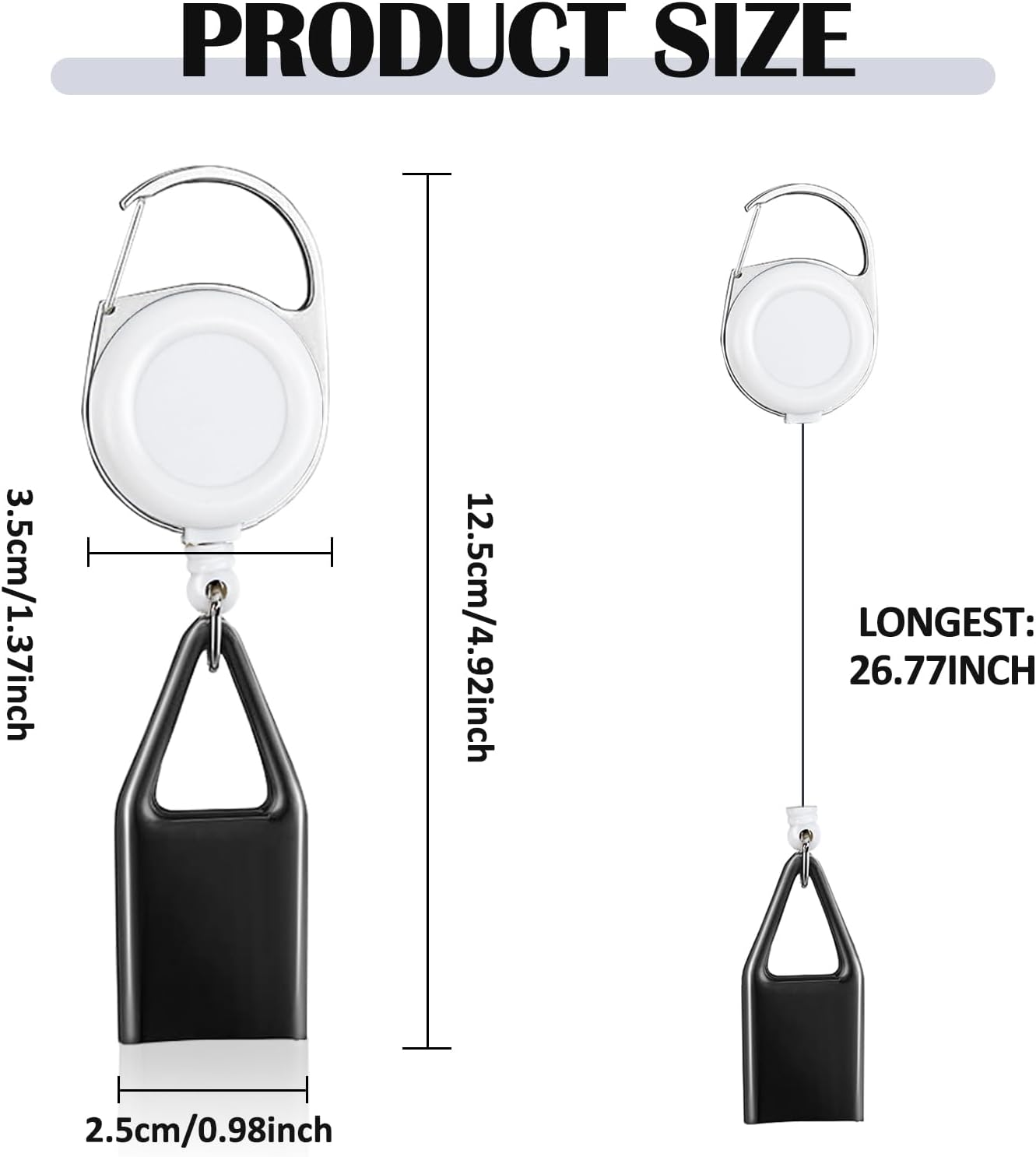 6 Pcs Retractable Lighter Leash, Keychain Lighter Holder with Clip Classic Lighters Cover Single Clip for Convenience Multicolor Lighters Strap (6) - Image 2