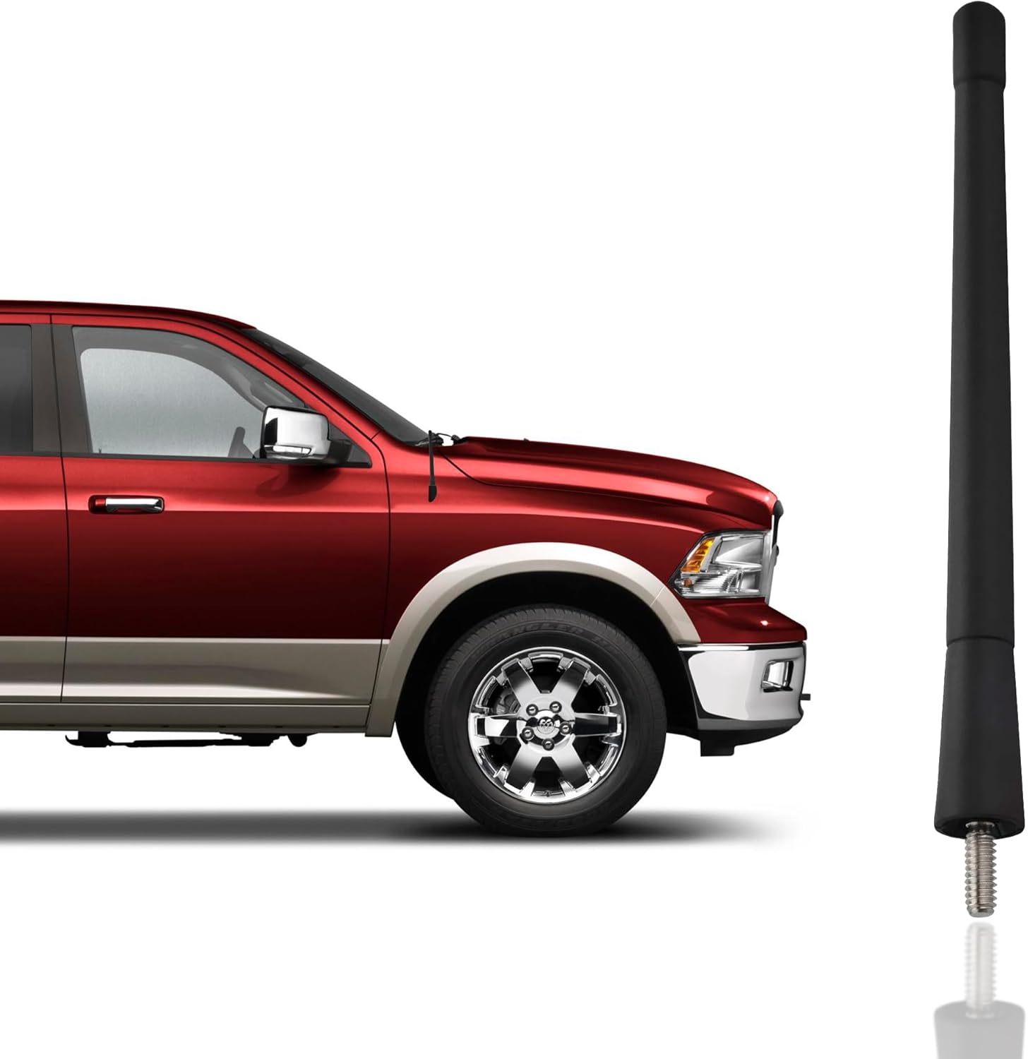 Antenna Mast for Dodge RAM (2009-2026) - Black 6.5 Inch Highly Durable Premium Truck Antenna Mast - Car Wash-Proof HD Radio Antenna Replacement for FM AM - Accessories for Dodge RAM for Men & Women