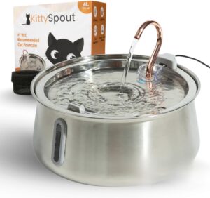 KittySpout Stainless Steel Cat Wate...