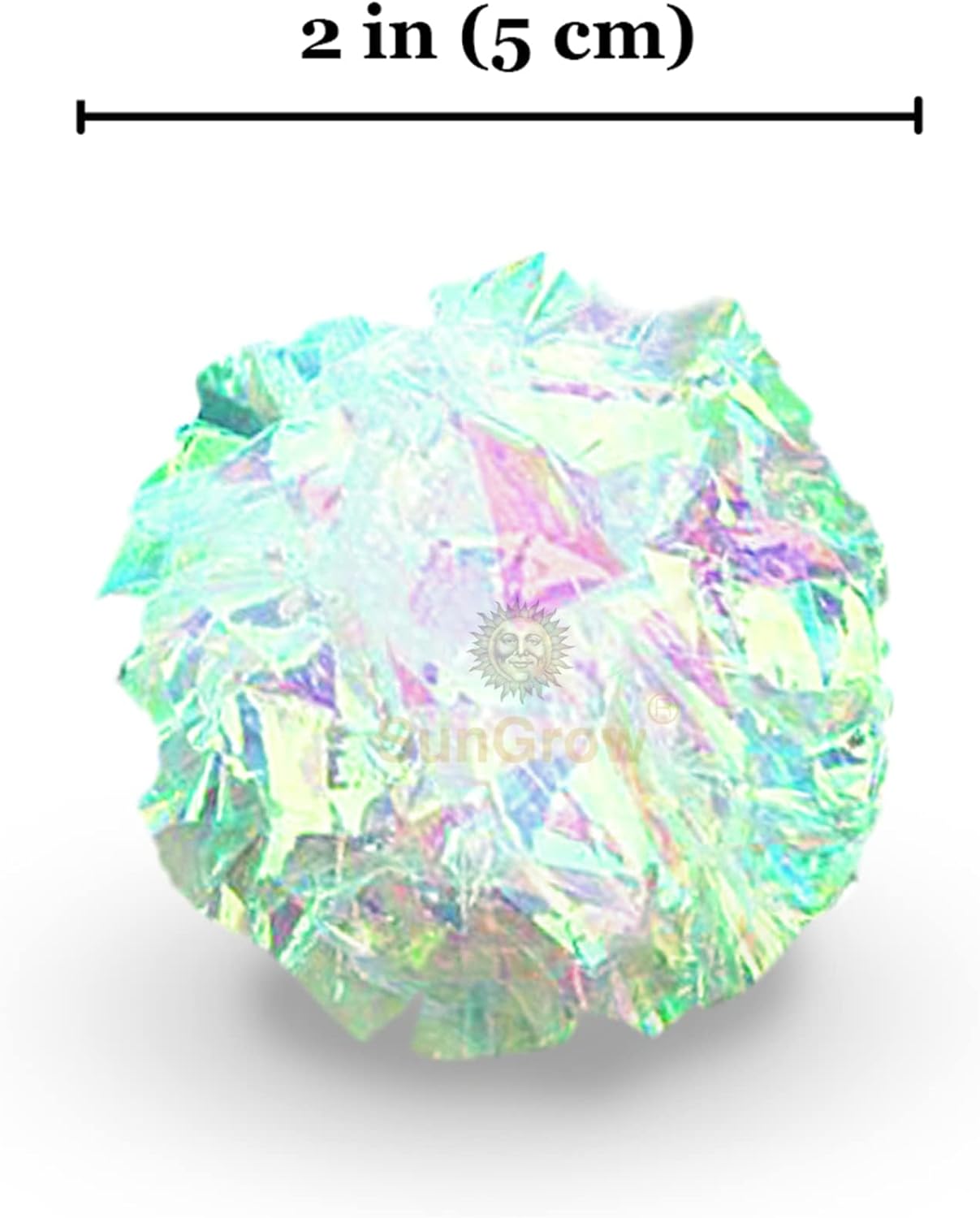 SunGrow Mylar Cat Crinkle Balls, 2", Shiny and Stress Buster Toy, Lightweight and Great for Use in Craft Projects, Toy Ball Suitable for Both Feline and Kids, Kitten Chew and Chase Balls for Exercise - Image 6