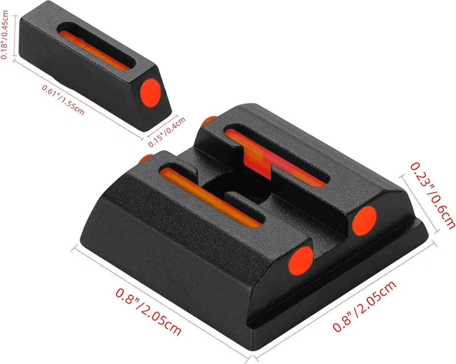 No-Tritium Fiber Optic Red/Green Sights for Pistol Taurus G2C, PT111, G3, TX22, G2, 709, G2S, PT140, 740, Taurus G2C Accessories Sights Set - Image 2