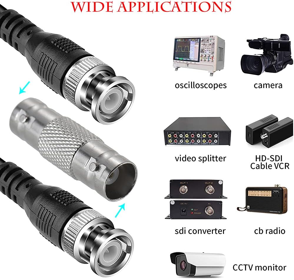 10 Pack BNC Female to BNC Female CCTV Security Camera Adapter Coupler Straight Extender Connector - Image 5