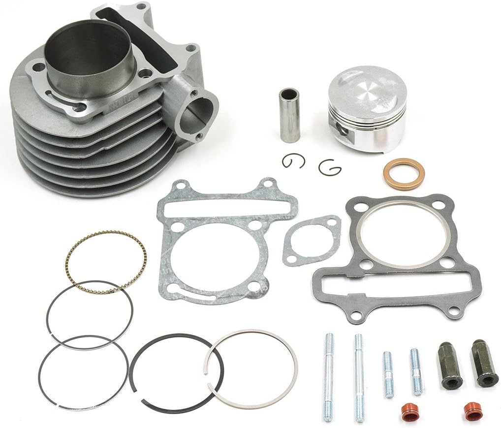 Glixal ATMT1-020 High Performance GY6 58.5mm 155cc Big Bore Rebuild Kit Cylinder Kit For 152QMI 157QMJ Engine Chinese Scooter Moped ATV
