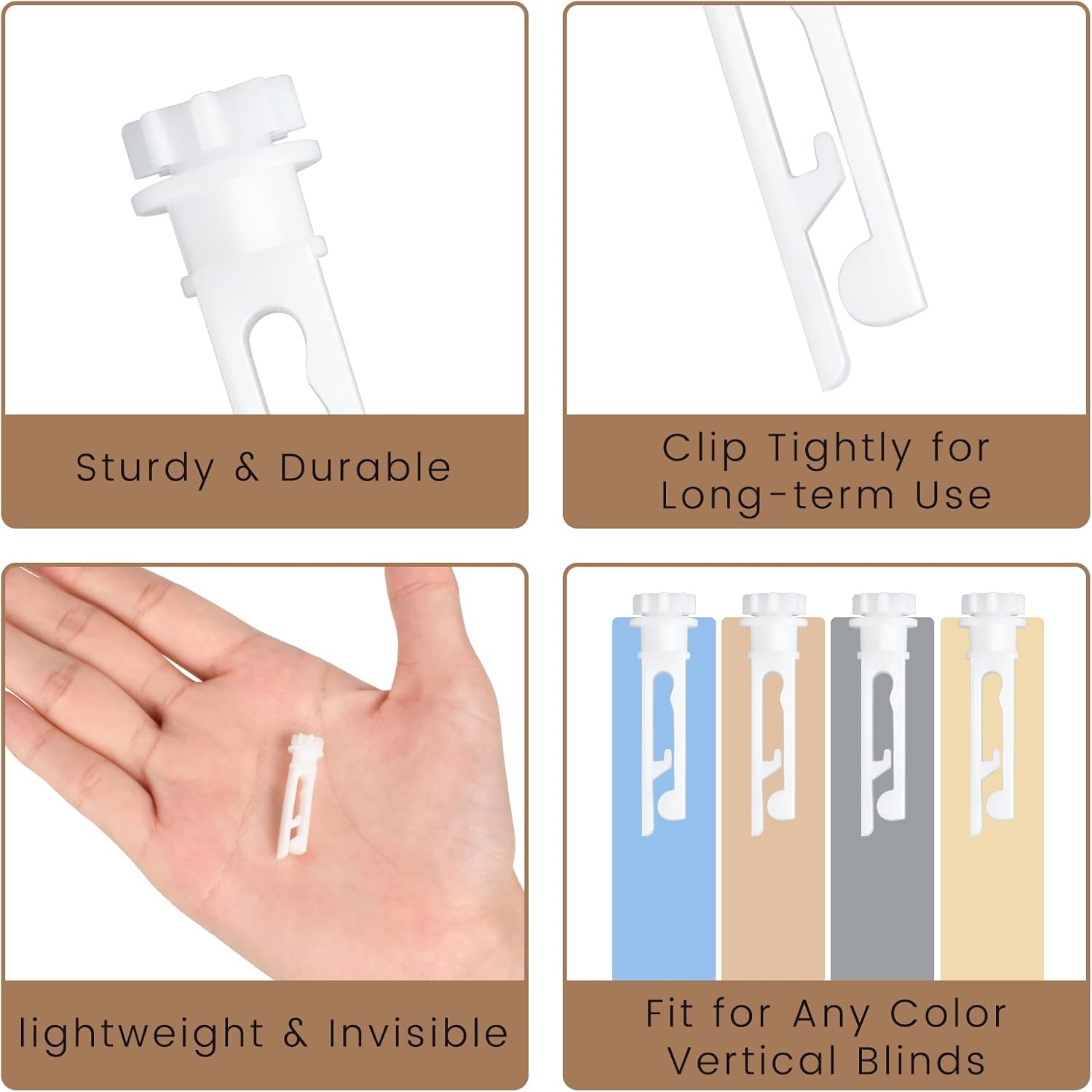 Vertical Blind Stem Replacement Vertical Window Blind Insert Stem for Vanes Carrier Vertical Window Blind Carrier Stem Curtain Accessories, White (12Pcs) - Image 5