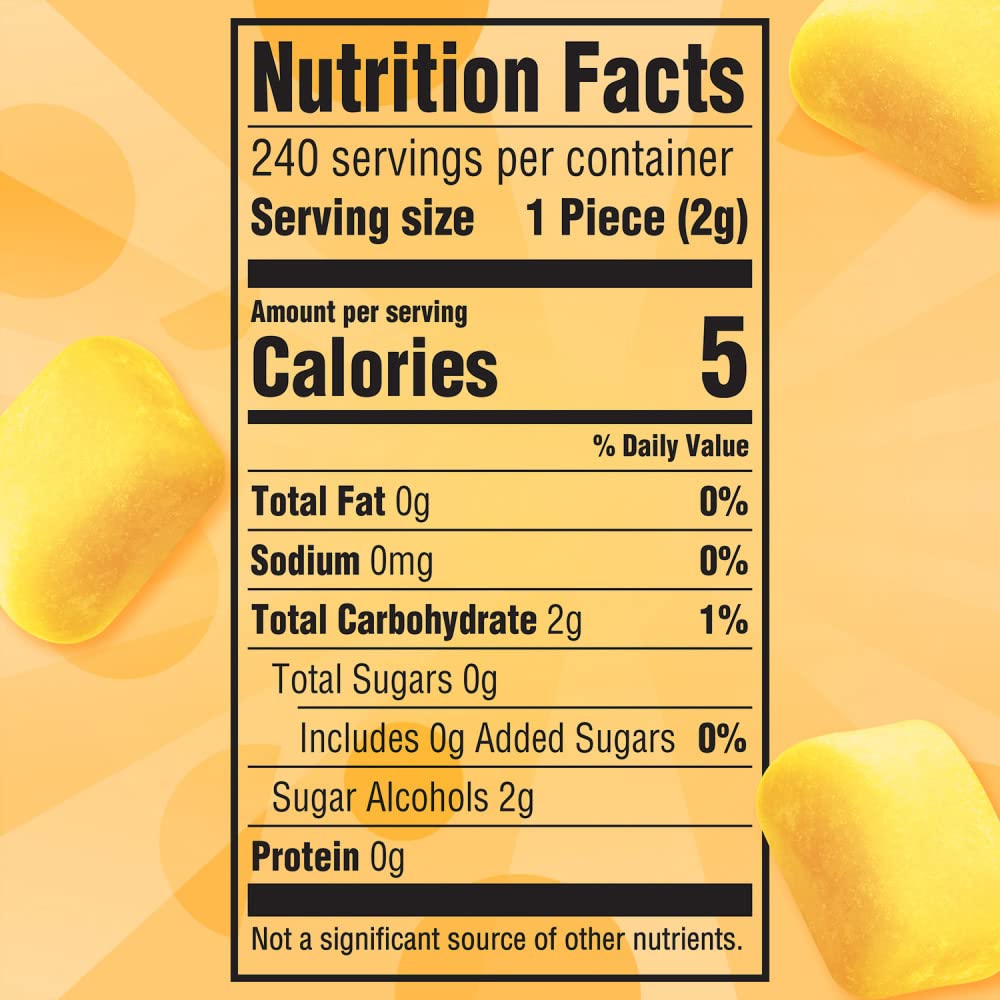 JUICY FRUIT Gum Sugar-Free Chewing Gum, JUICY FRUIT Chews, 40 Pieces Per Bottle, (Pack of 6) - Image 2