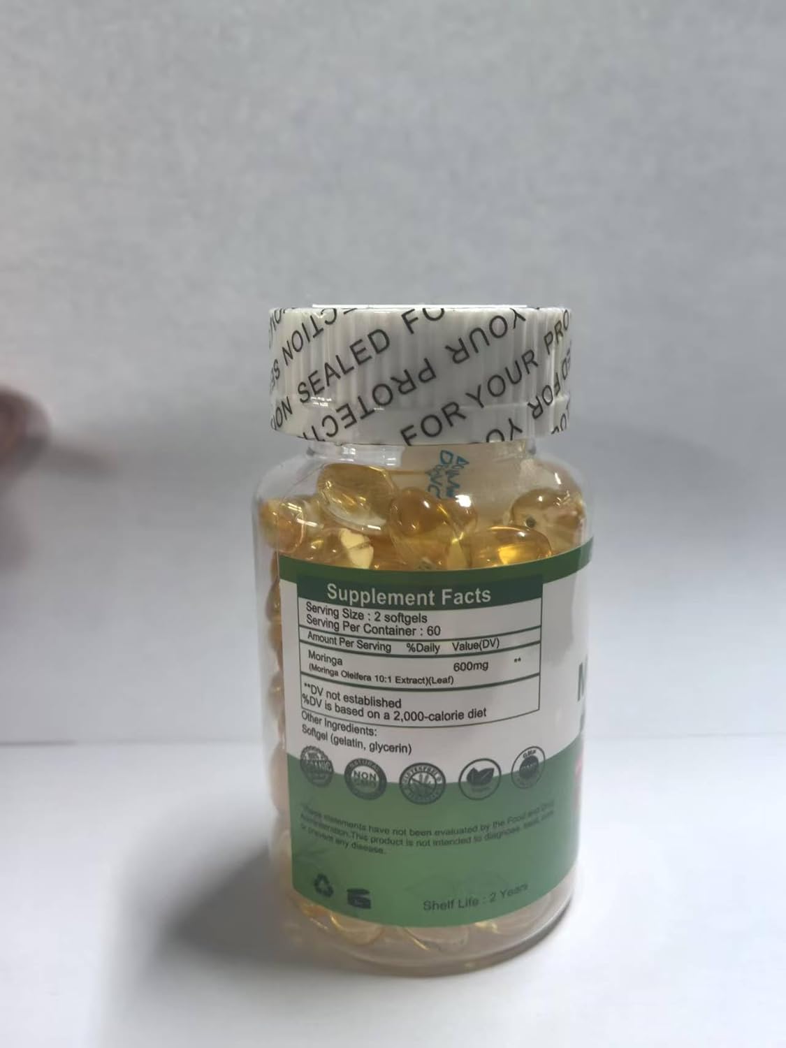 Moringa Softgels, Organic Pure Moringa Oleifera Leaves Extract for Energy, Skin, Gut Health, Immune, Natural Antioxidant, High Potency Moringa Oil Than Moringa Powder, Non-GMO, 60 Serving - Image 8