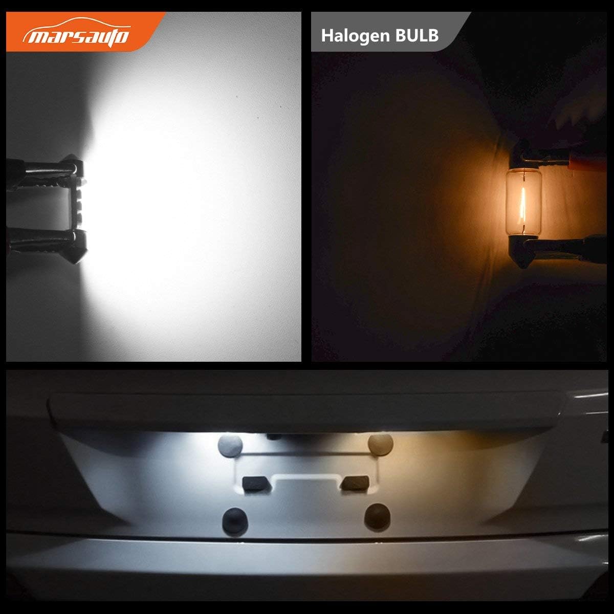 Marsauto DE3175 31mm LED Interior Dome Light Map Bulb Door Courtesy for Car 1.22inch DE3021 DE3022 Festoon Bulbs White Pack of 4 - Image 2