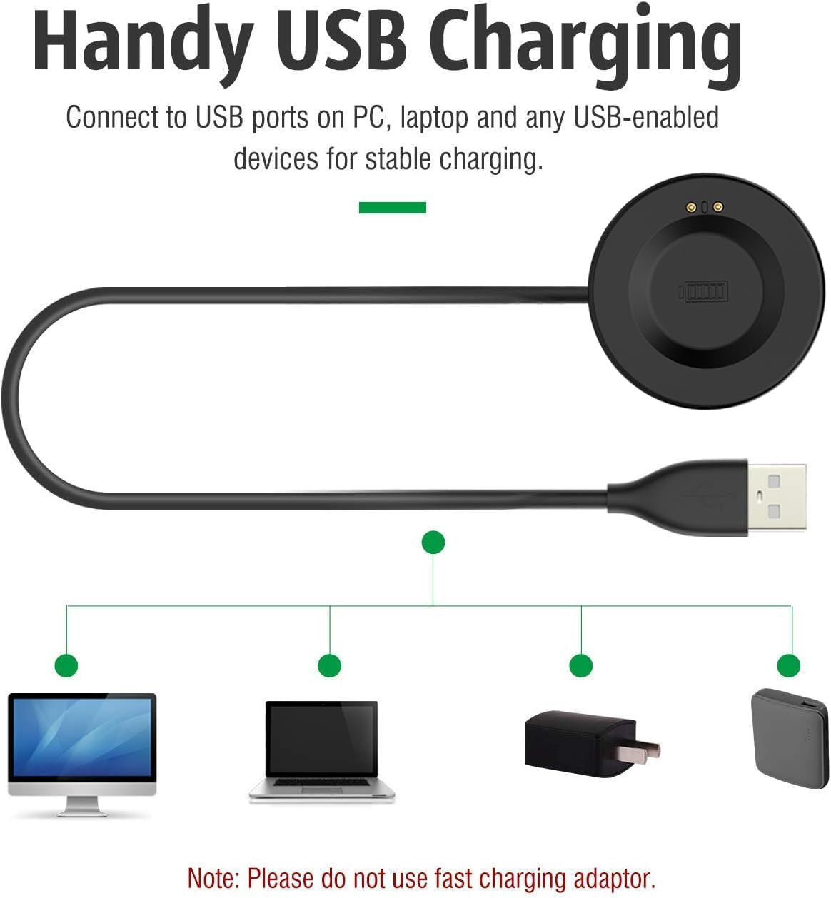 Charger Compatible for iTECH Fusion 2/ iTECH Fusion 3 Charger Charging Stand, Charging Dock Station Cradle Holder with 1m USB Cable for iTech Fusion 3 Smartwatch Accessories - Image 6