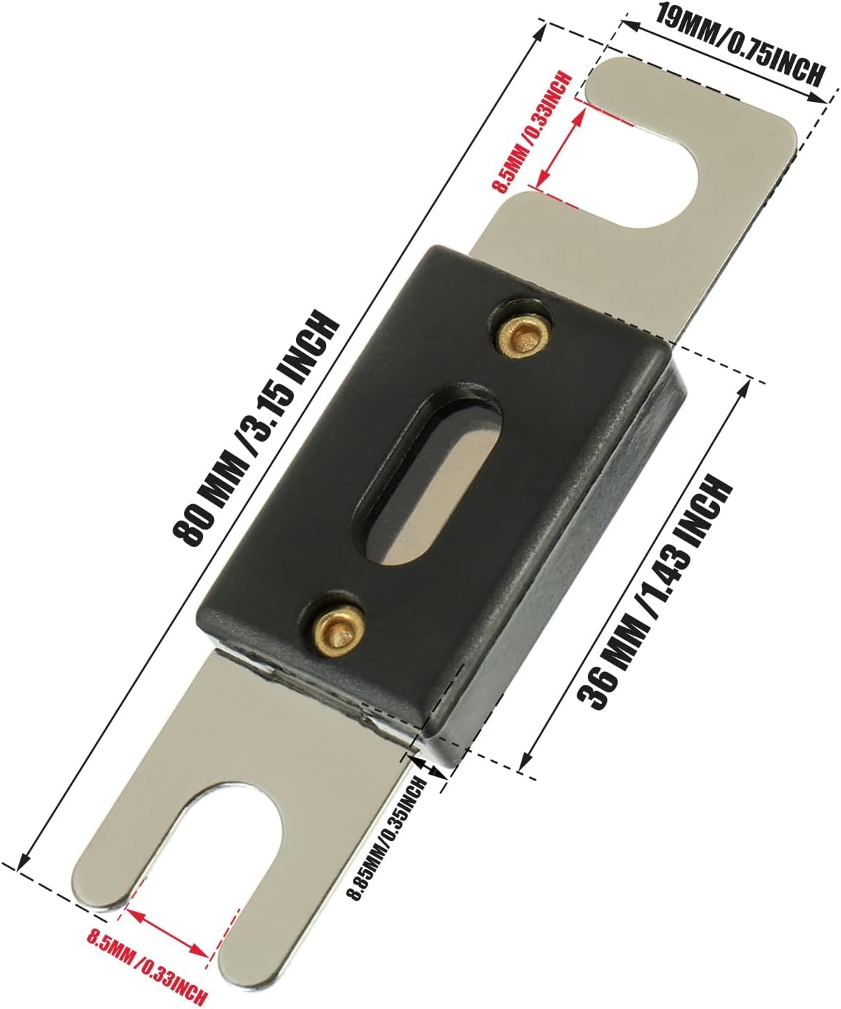 BOJACK 0/2/4 Gauge AWG in Line ANL Fuse Holder with 80 Amp Fuse - Image 3
