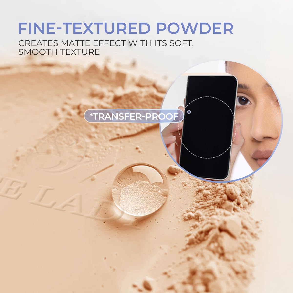 SACE LADY Face Powder Waterproof Sets Makeup, Controls Shine, Smooth Fine Lines for Flawless Lightweight Finish, Long Lasting Matte Compact Setting Powder Cosmetics Cruelty-free, 0.35oz (#03) - Image 6
