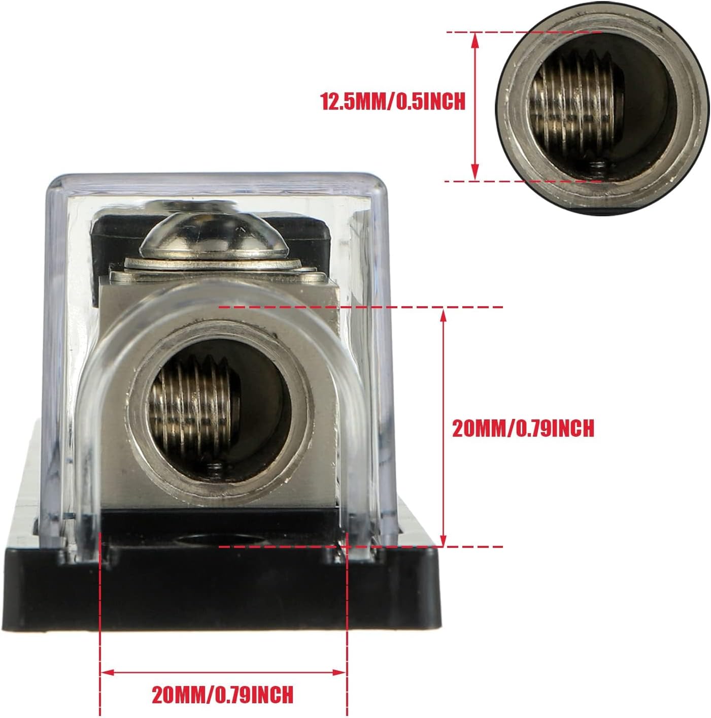 BOJACK 0/2/4 Gauge AWG in Line ANL Fuse Holder with 80 Amp Fuse - Image 4