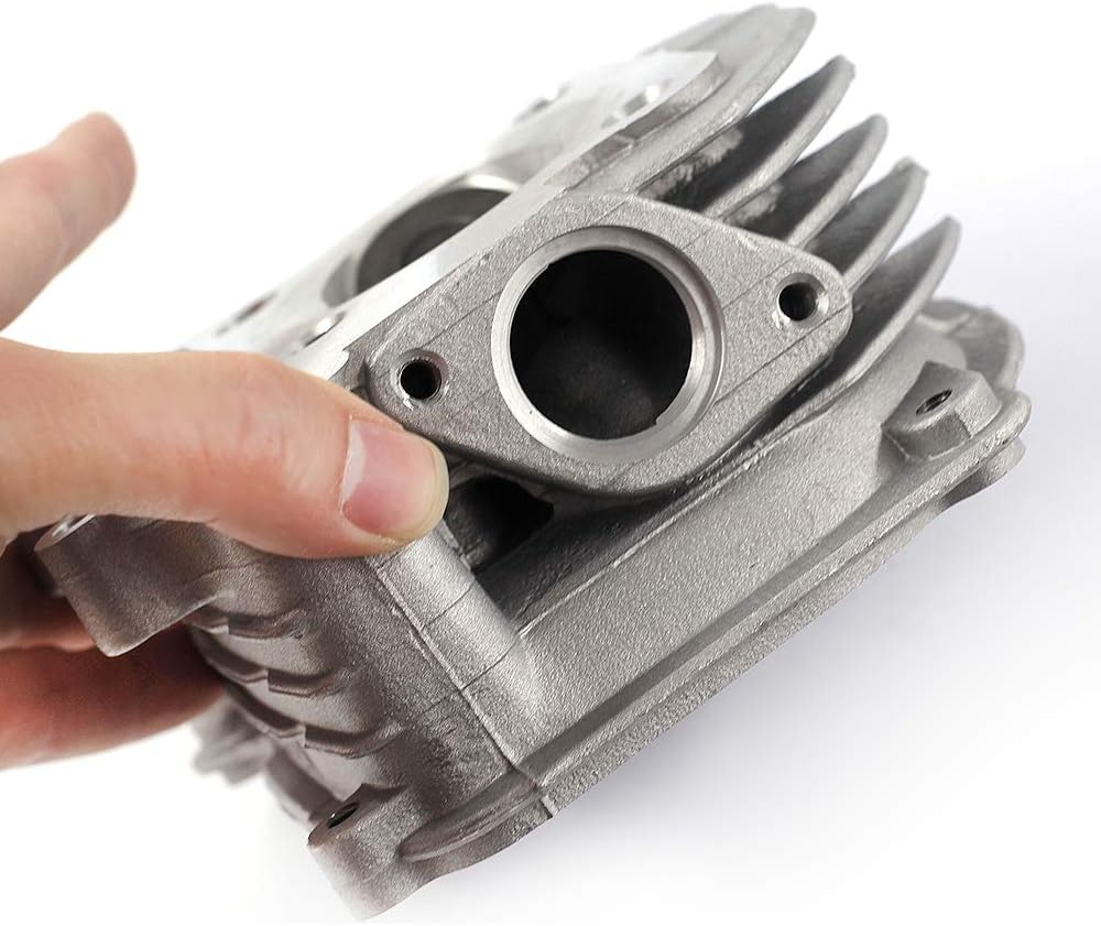 Trkimal GY6 150cc Cylinder Head Assembly Valves(57.4mm) for 157QMJ Engine Scooter Moped ATV Go Kart Quad (Non EGR Type) Together with Gaskets, Spark Plug and 4 Studs - Image 4