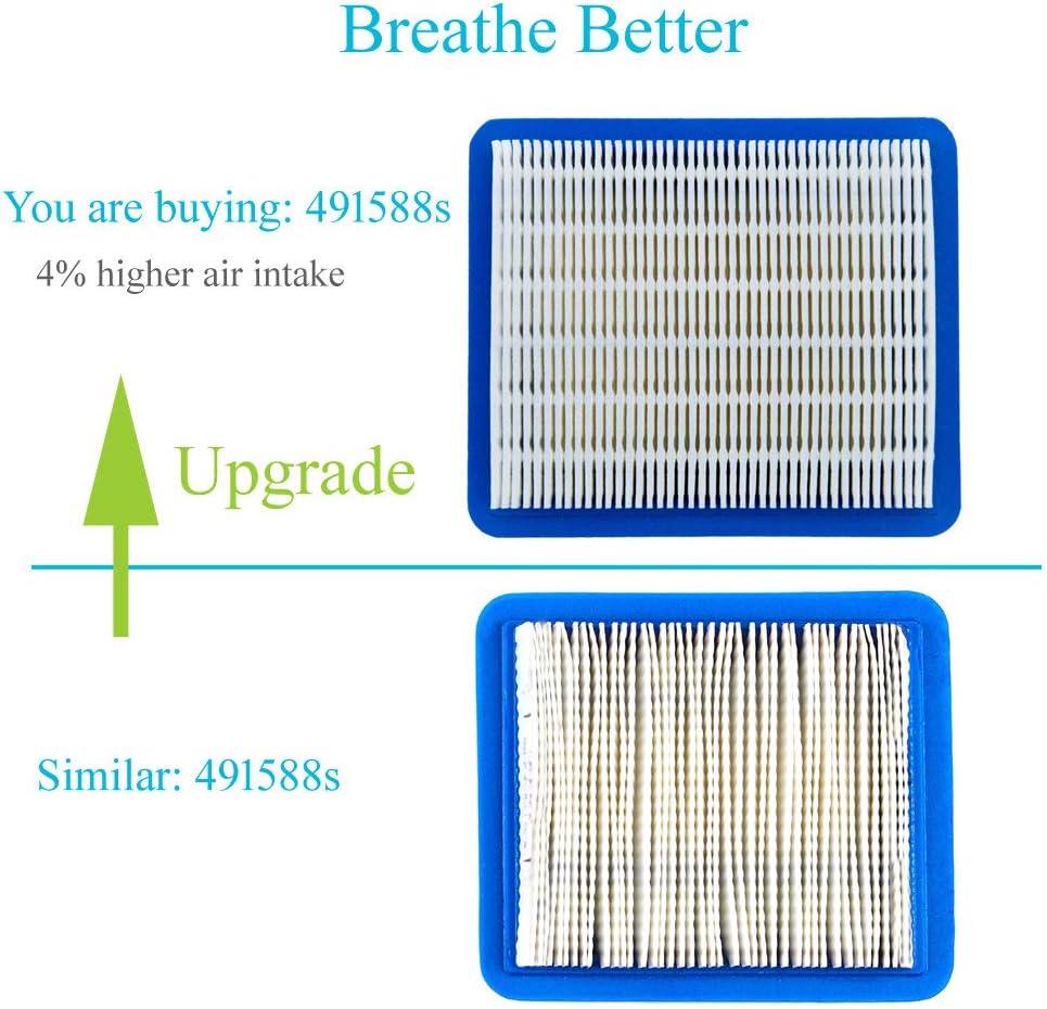 HOODELL 3 Pack 491588S Air Filter with Pre Filter, Compatible with 491588 493537 493537S Toro 20332 Craftsman 33644, Push Lawn Mower Air Cleaner - Image 4