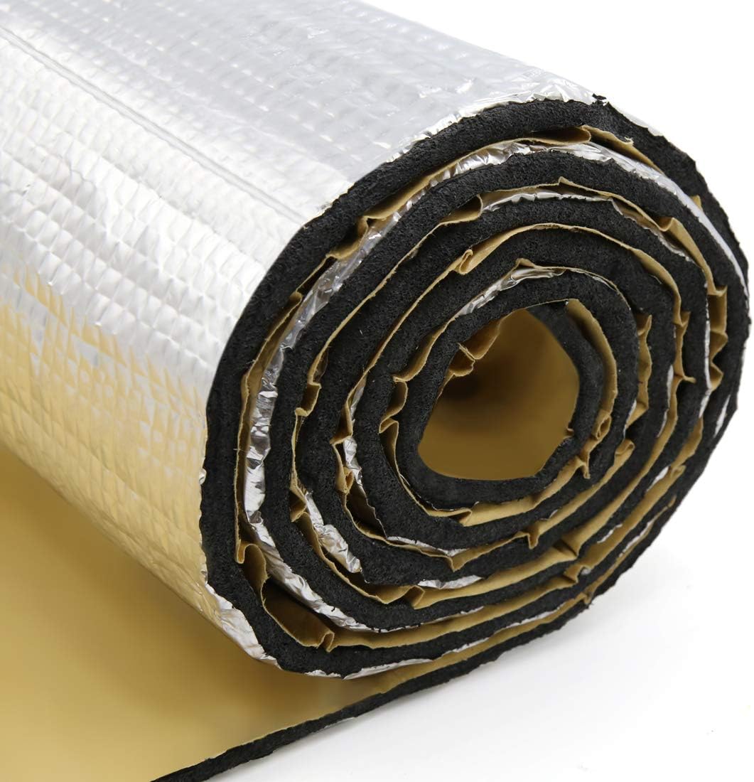 uxcell 236mil 16.36sqft Car Truck Sound Deadener Heat Insulation Underlay Shield Mat Aluminum Foil Foam 60"x40" - Image 9