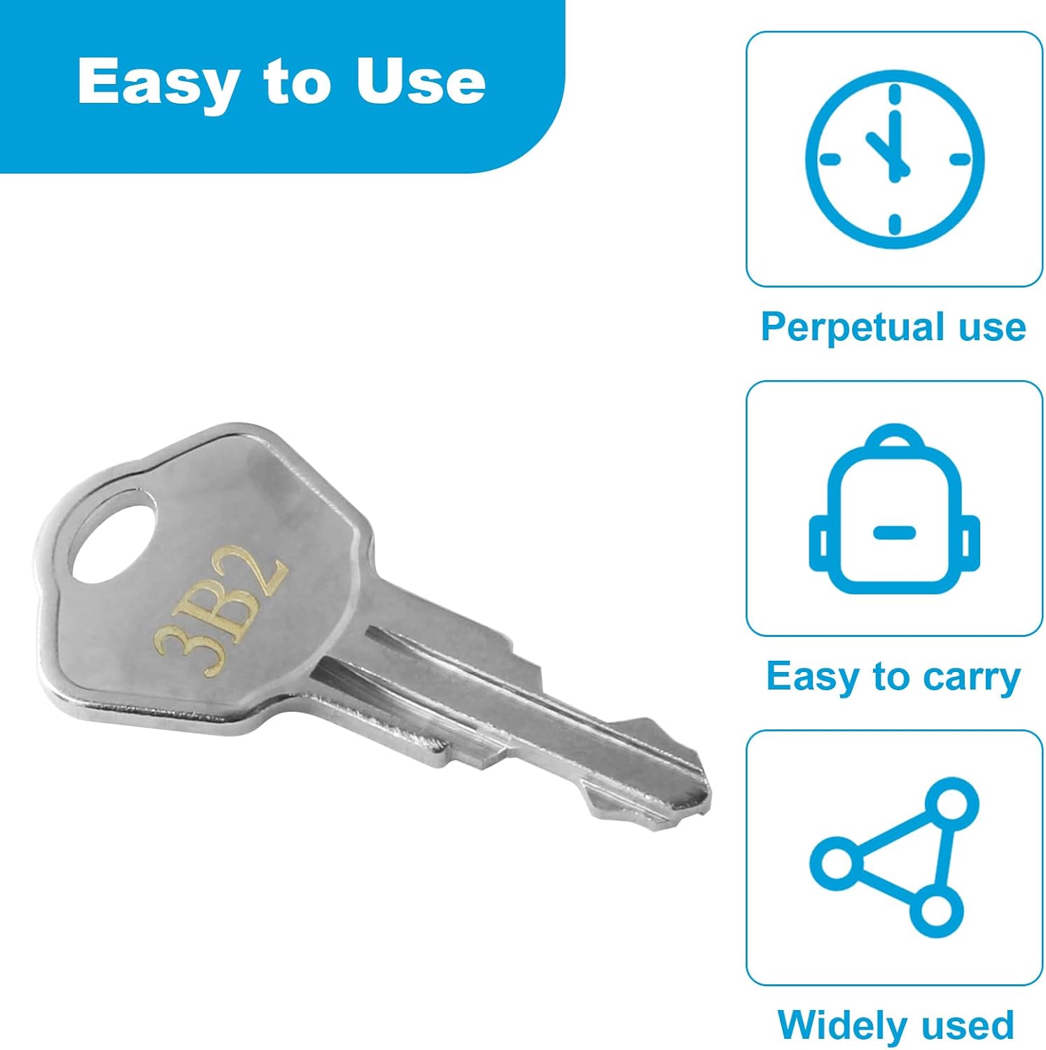 Sentry Safe Replacement Keys Model 1100-Codes 3B2 for Sentry Safe Key (Key 3B2)(3 Pcs) - Image 3