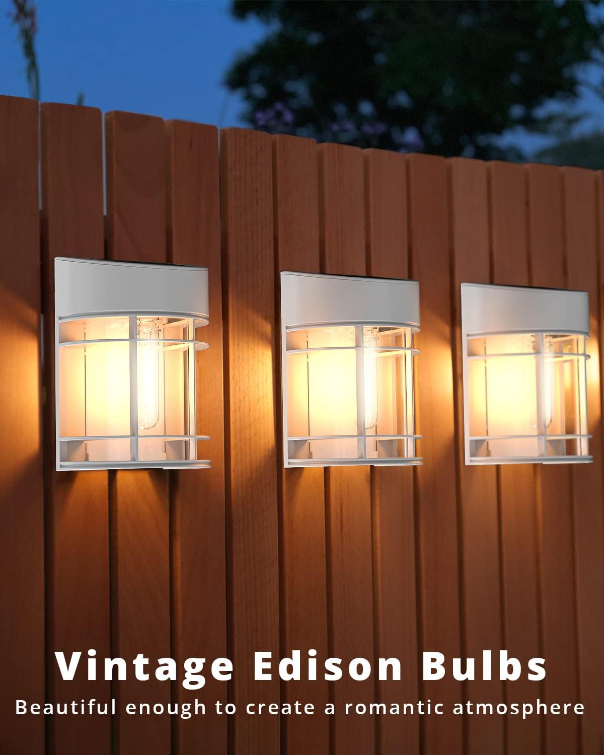 Solar Fence Lights, 8 Pack Deck Light Solar Powered, Waterproof Solar Outdoor Lights Decorative for Garden Backyard Fence Post Patio, White - Image 7