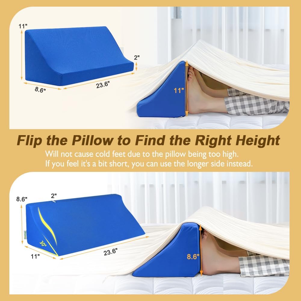 Blanket Lifter for Feet-Sheet Lifters for Foot of Bed Blanket Elevation Wedge Foot Cradle Tent Sleep Support Raiser Supplies Foam Block Toes Pain Leg Knee Ankle Post Surgery Recovery - Image 2