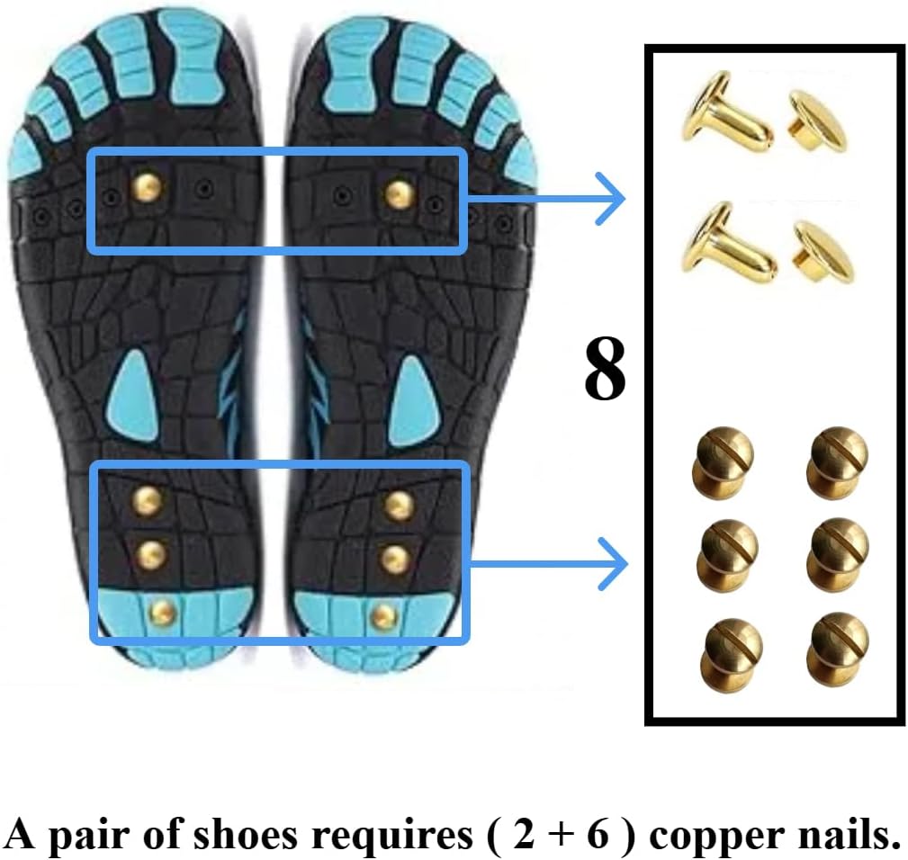 Copper Rivets for Grounding Shoes Barefoot Shoes Women Men, Accessories for Earthing & Barefoot Connection - Image 4